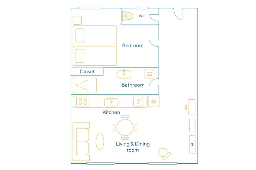 Furnished apartment - 2 rooms - 44 sqm - Louvre - Palais Royal - 75001 Paris - 101430