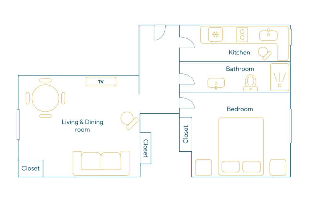 Location Appartement Meublé – 2 pièces – 36 m² – Marais – Bastille – 75003 Paris – 103385 - non contractuel