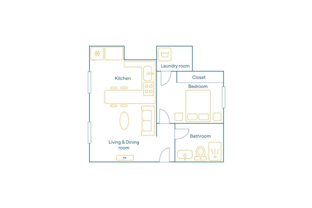 Location Appartement Meublé – 2 pièces – 35 m² – Invalides – 75007 Paris – 107246 - non contractuel