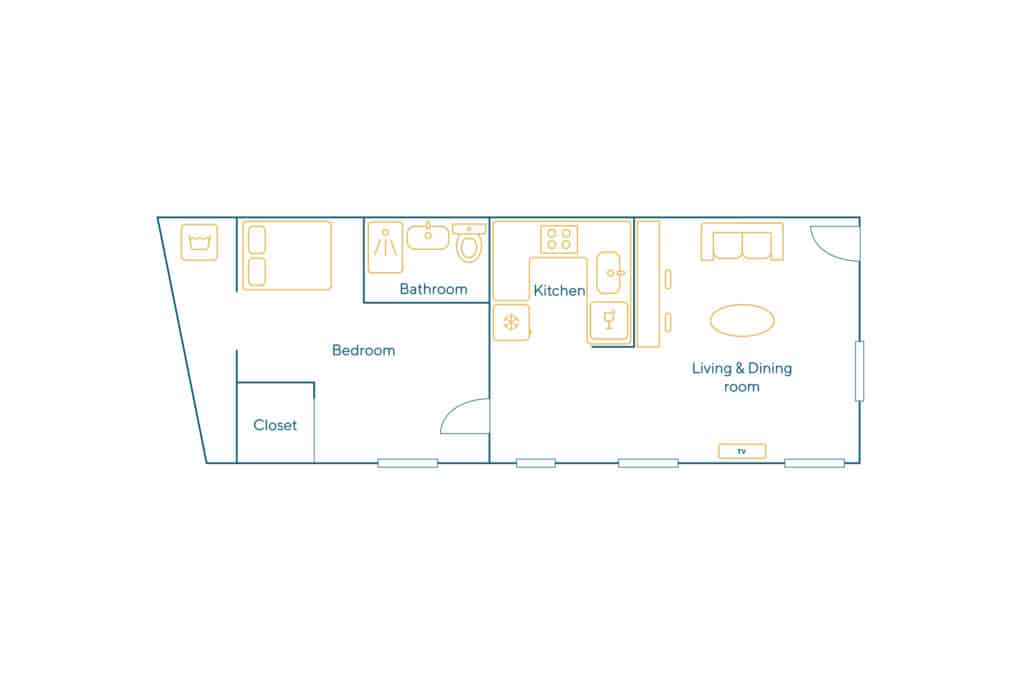 Location Appartement Meublé – 2 pièces – 50 m² – Plaisance – Porte de Vanves – 75015 Paris – 115314 - non contractuel