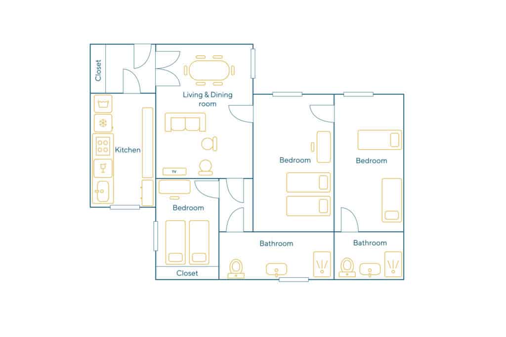 Location Appartement Meublé – 3 pièces – 80 m² – Sentier – Bonne Nouvelle – 75002 Paris – 202418 - non contractuel