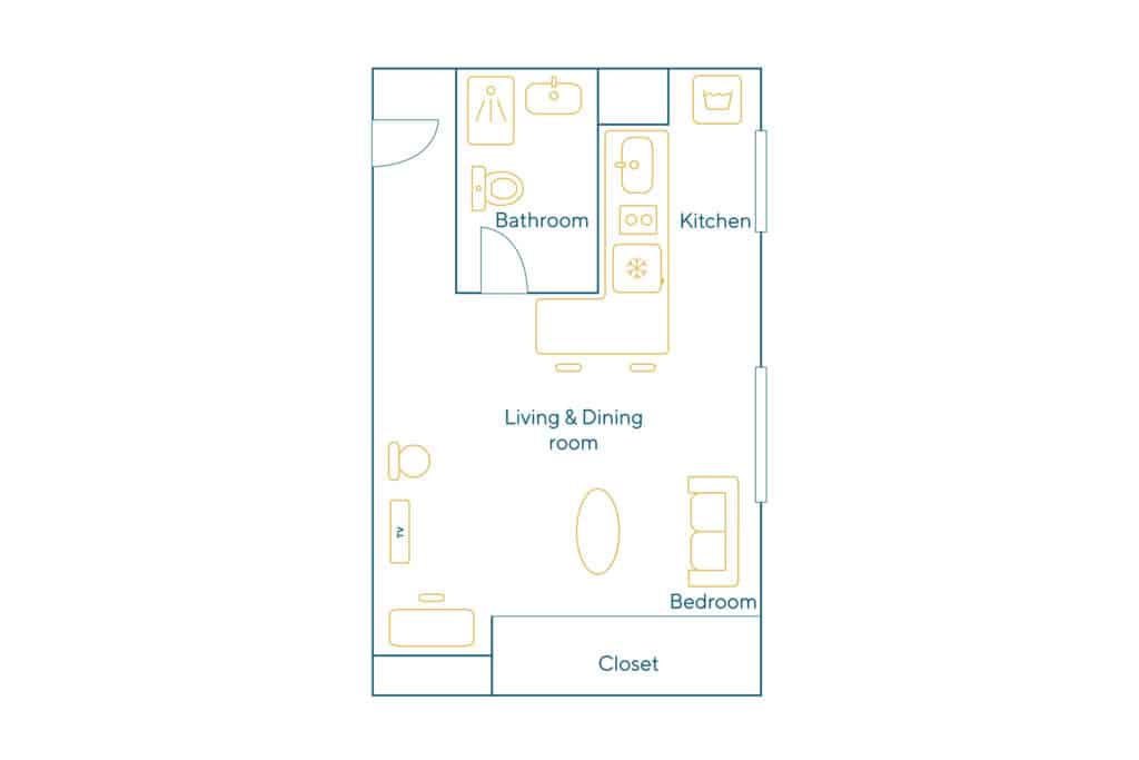 Location Appartement Meublé – 1 pièce – 22 m² – Bourse – 75002 Paris – S02040