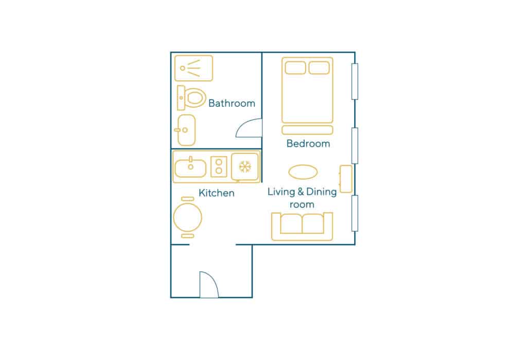 Location Appartement Meublé – 1 pièce – 26 m² – Arts et Metiers – Beaubourg – 75003 Paris – S03038 - non contractuel