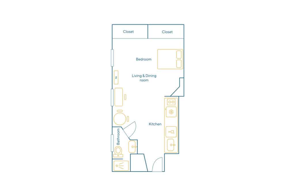 Location Appartement Meublé – 1 pièce – 21 m² – Île de la Cité – Île Saint Louis – 75004 Paris – S04389
