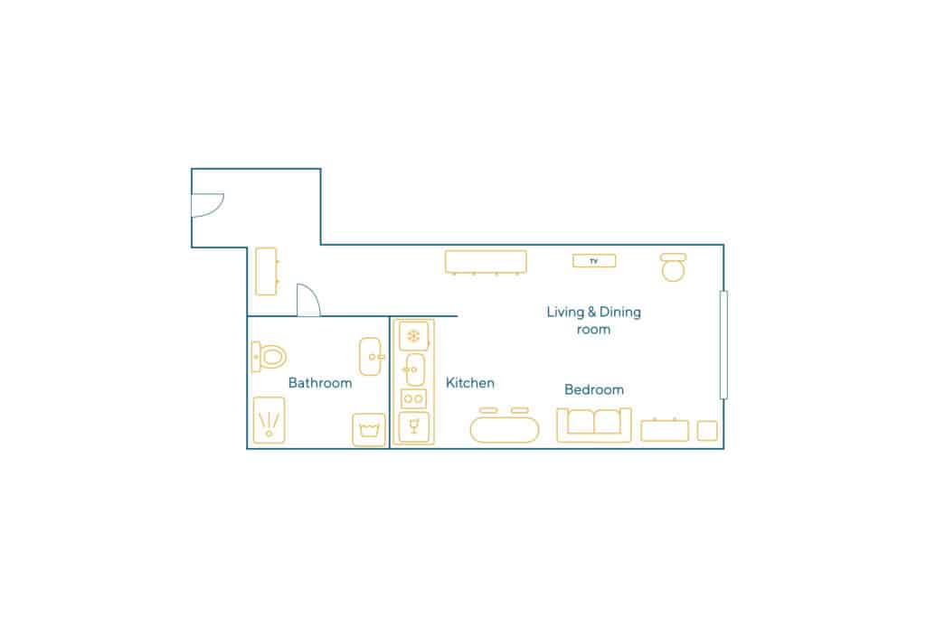 Location Appartement Meublé – 1 pièce – 26 m² – Champs Elysées – Etoile – 75008 Paris – S08103 - non contractuel