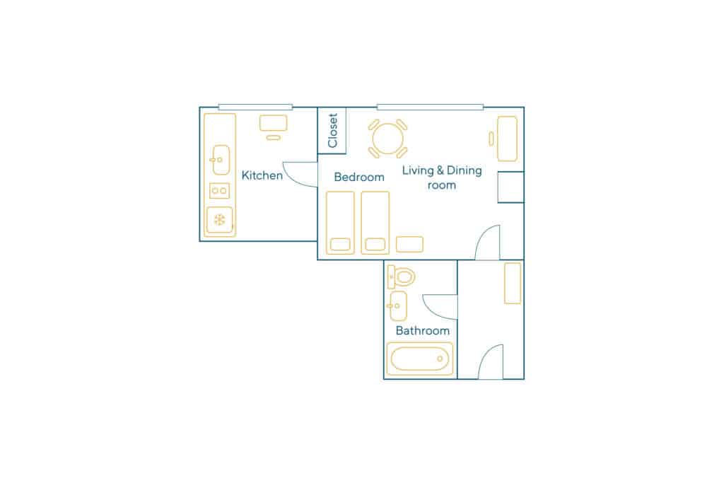 Location Appartement Meublé – 1 pièce – 34 m² – Folie-Méricourt – 75011 Paris – S11271 - non contractuel