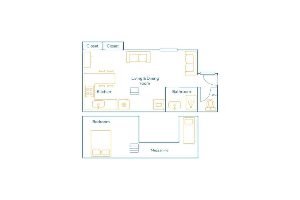 Furnished apartment – 1 room – 31 sqm – Plaine Monceau – Porte Champeret – 75017 Paris – S17234 - non contractual