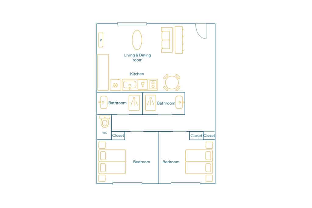 Location Appartement Meublé – 3 pièces – 48 m² – Sentier – Bonne Nouvelle – 75002 Paris – 202432 - non contractuel